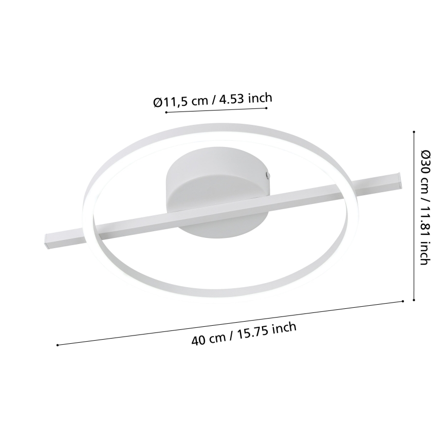 Eglo - LED RGBW Prigušiva plafonjera LED/17W/230V 2700-6500K bela + Daljinski upravljač