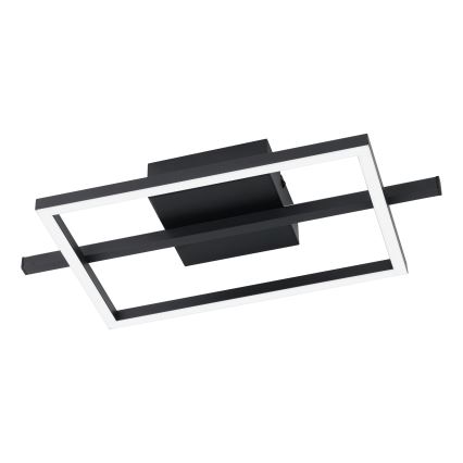 Eglo - LED RGBW Prigušiva plafonjera LED/17W/230V 2700-6500K crno + Daljinski upravljač