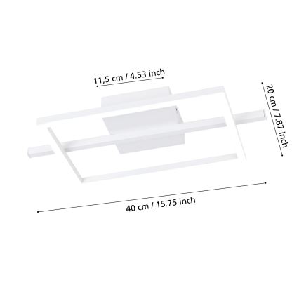 Eglo - LED RGBW Prigušiva plafonjera LED/17W/230V 2700-6500K bela + Daljinski upravljač