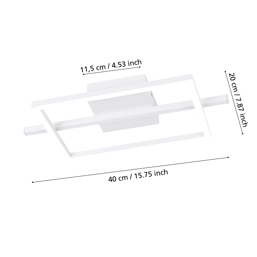 Eglo - LED RGBW Prigušiva plafonjera LED/17W/230V 2700-6500K bela + Daljinski upravljač