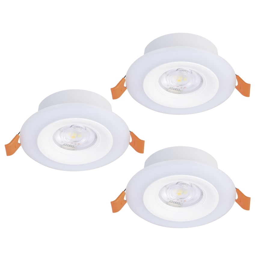 Eglo - Set 3xLED RGBW Prigušiva ugradbena lampa za kupatilo 3xLED/3,8W/230V 2700-6500K IP44 + Daljinski upravljač