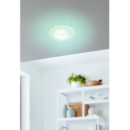 Eglo - Set 3xLED RGBW Prigušiva ugradbena lampa za kupatilo 3xLED/3,8W/230V 2700-6500K IP44 + Daljinski upravljač