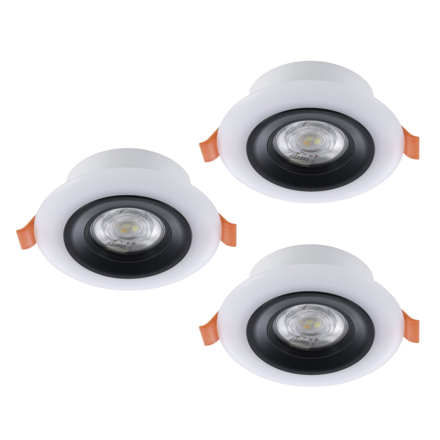 Eglo - Set 3x LED RGBW Prigušiva ugradbena lampa za kupatilo 3xLED/3,8W/230V 2700-6500K IP44 + Daljinski upravljač