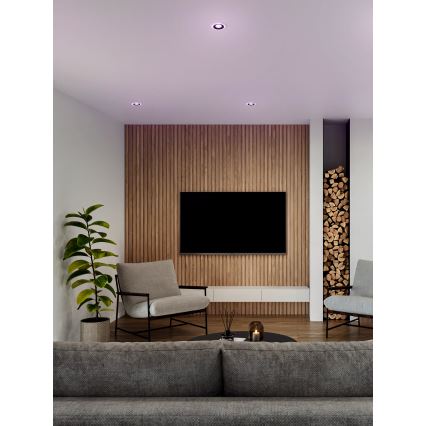 Eglo - Set 3x LED RGBW Prigušiva ugradbena lampa za kupatilo 3xLED/3,8W/230V 2700-6500K IP44 + Daljinski upravljač
