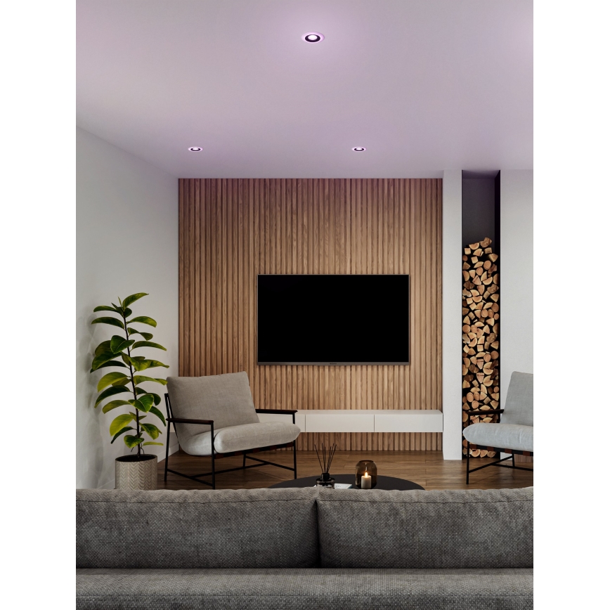 Eglo - Set 3x LED RGBW Prigušiva ugradbena lampa za kupatilo 3xLED/3,8W/230V 2700-6500K IP44 + Daljinski upravljač