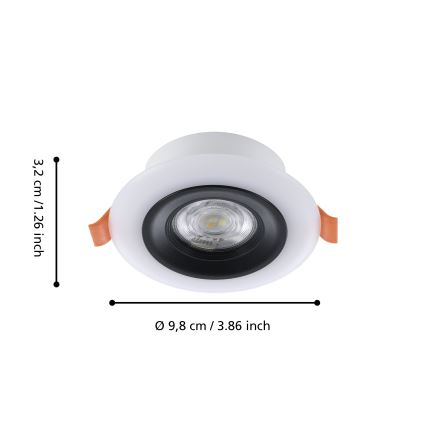 Eglo - Set 3x LED RGBW Prigušiva ugradbena lampa za kupatilo 3xLED/3,8W/230V 2700-6500K IP44 + Daljinski upravljač