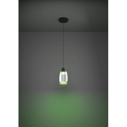 Eglo - LED RGBW Prigušivi luster na sajli LED/3,7W/230V 2700-6500K crno ZigBee