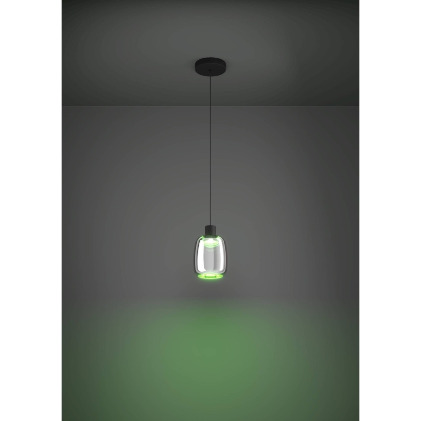 Eglo - LED RGBW Prigušivi luster na sajli LED/3,7W/230V 2700-6500K crno ZigBee