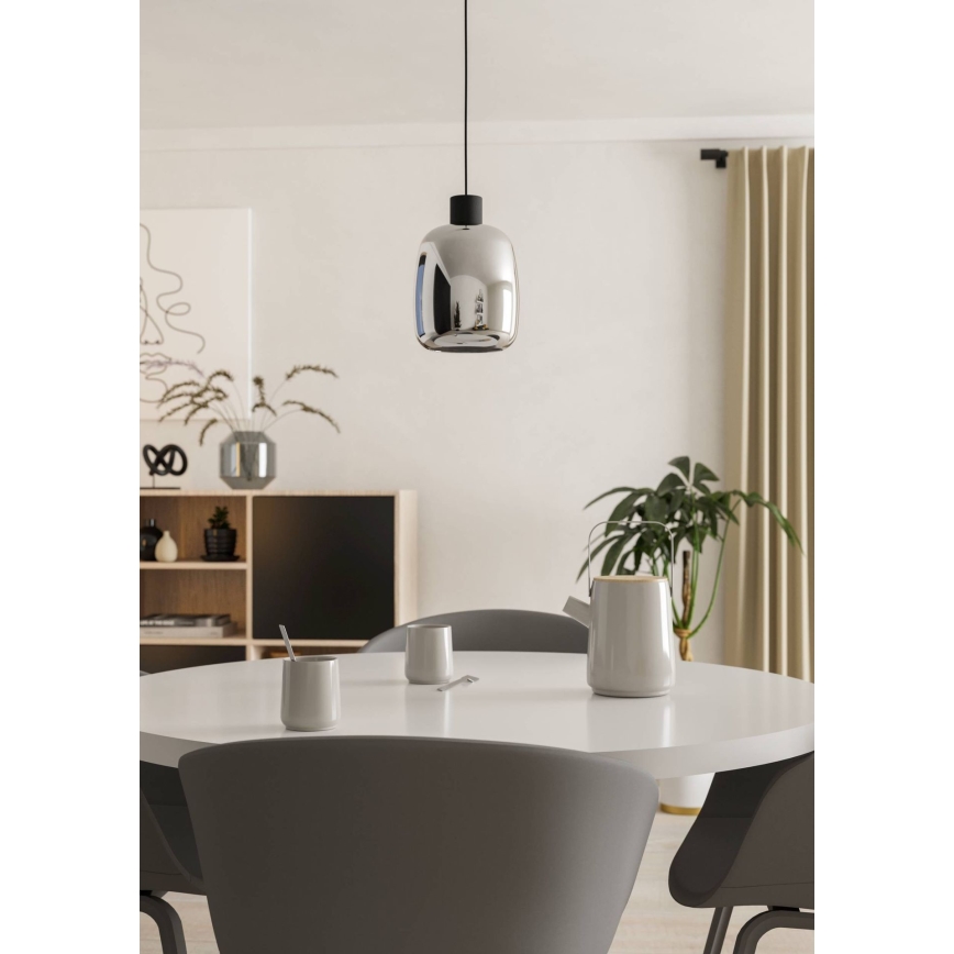 Eglo - LED RGBW Prigušivi luster na sajli LED/3,7W/230V 2700-6500K crno ZigBee