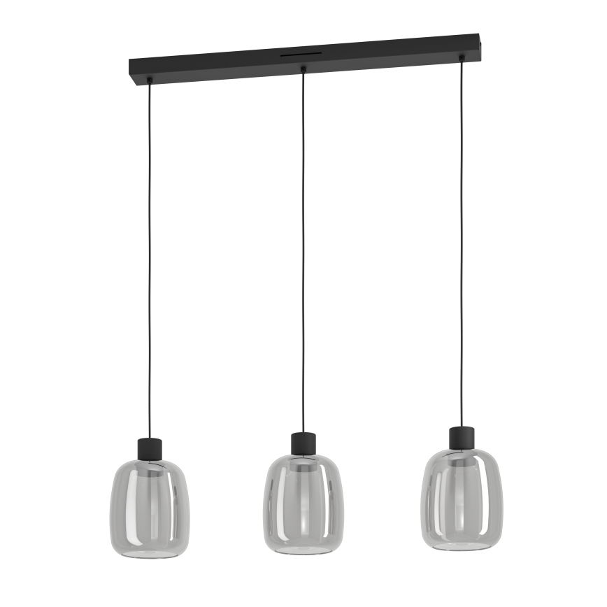 Eglo - LED RGBW Prigušivi luster na sajli 3xLED/3,7W/230V 2700-6500K sivo