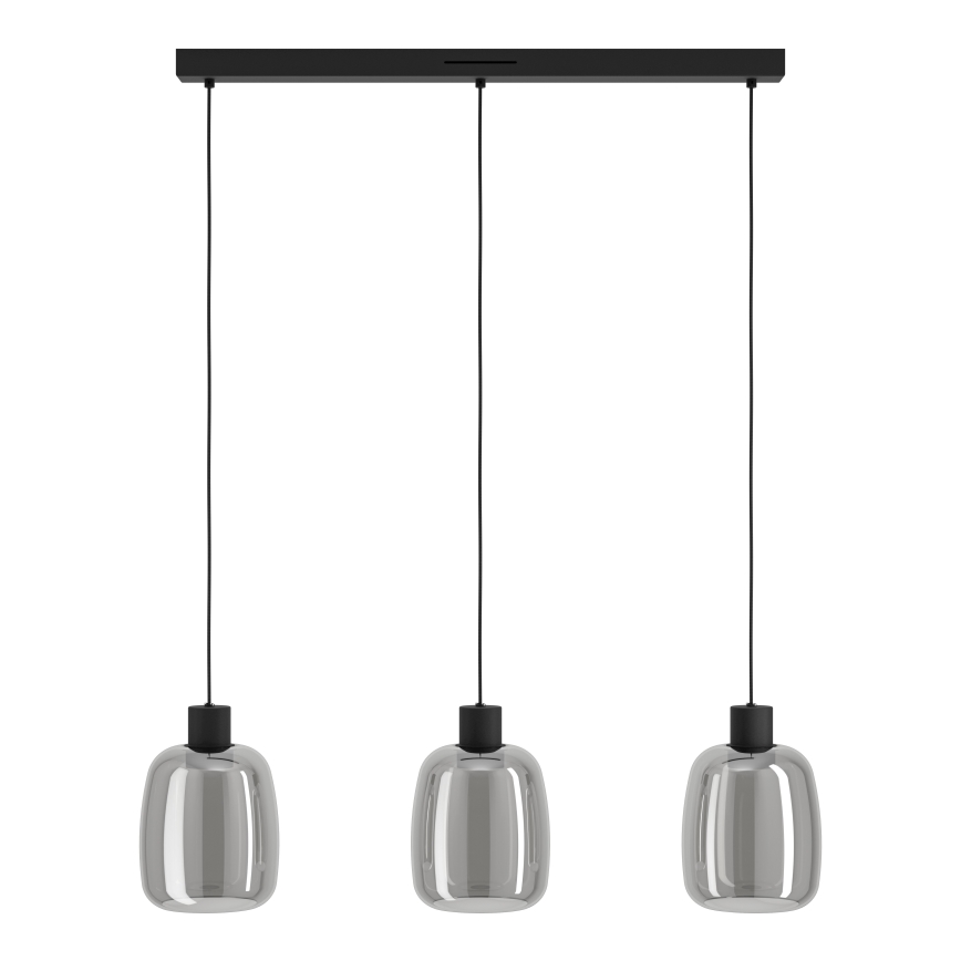 Eglo - LED RGBW Prigušivi luster na sajli 3xLED/3,7W/230V 2700-6500K sivo