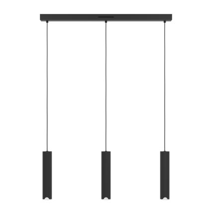 Eglo - LED RGBW Prigušivi luster na sajli 3xLED/3,7W/230V 2700-6500K crno