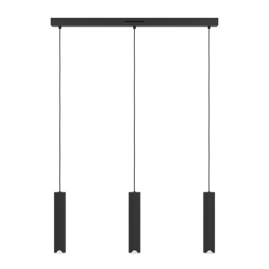 Eglo - LED RGBW Prigušivi luster na sajli 3xLED/3,7W/230V 2700-6500K crno