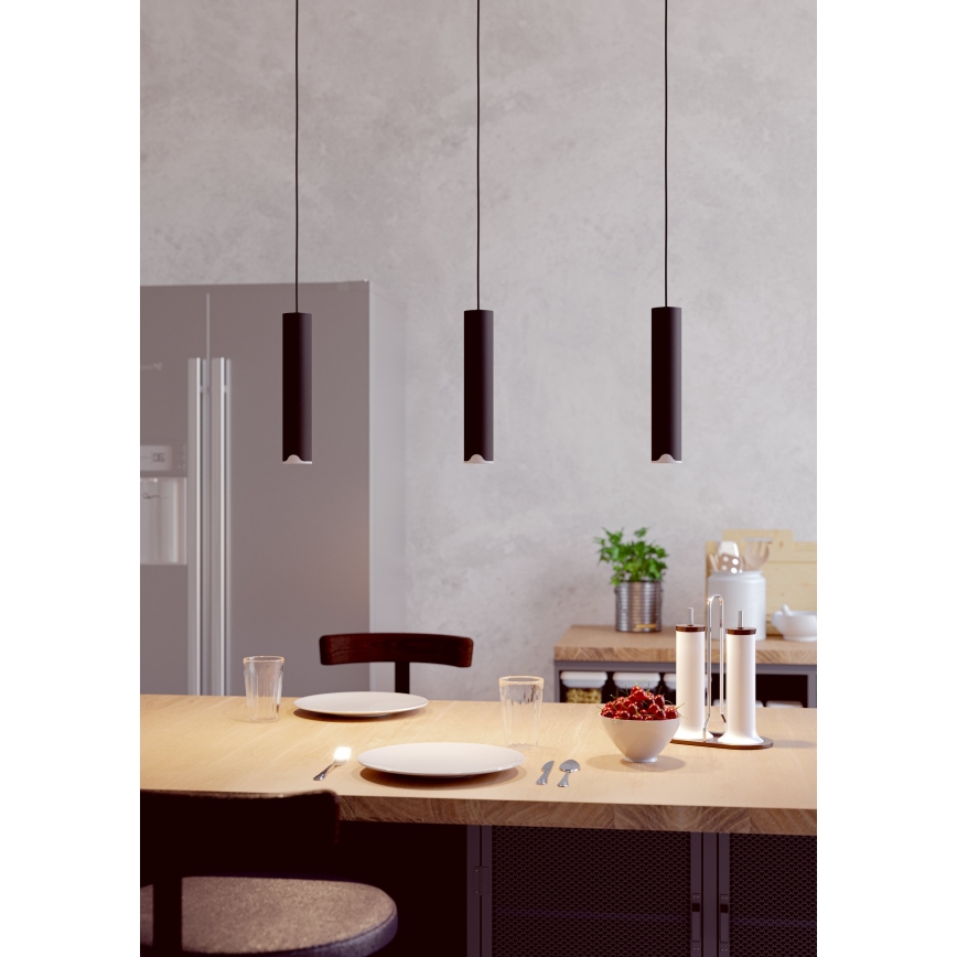 Eglo - LED RGBW Prigušivi luster na sajli 3xLED/3,7W/230V 2700-6500K crno