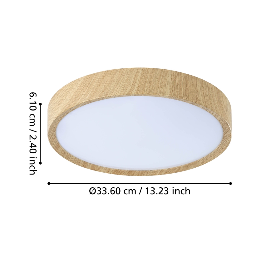Eglo - LED Plafonjera za kupatilo LED/14,6W/230V IP44 bež