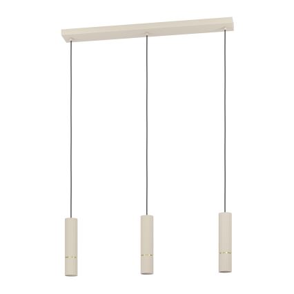 Eglo - LED luster na sajli 3xGU10/5W/230V 3000K bež