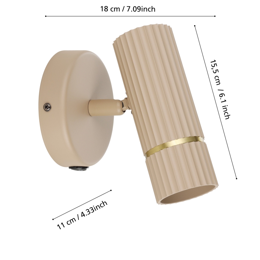 Eglo - LED Zidna lampa 1xGU10/5W/230V 3000K bež