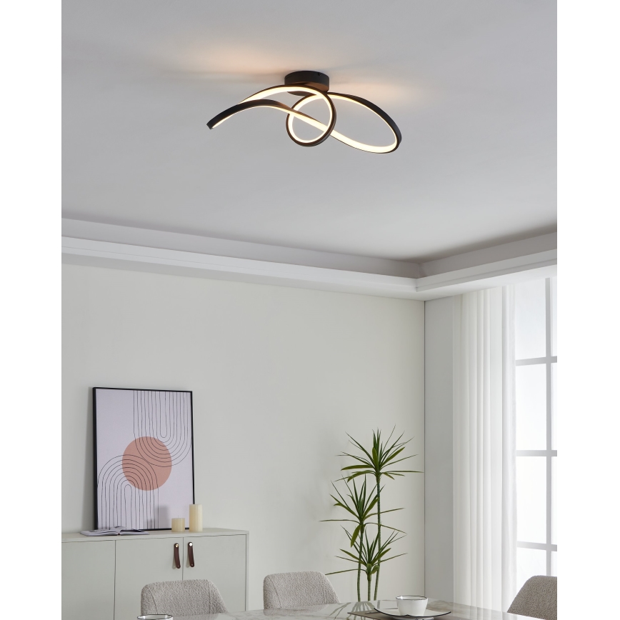 Eglo - LED RGBW Prigušiva plafonjera LED/22W/230V 2700-6500K crno