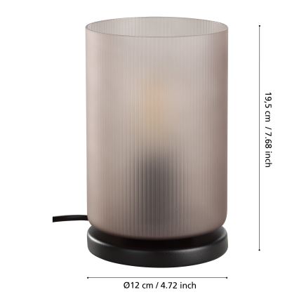 Eglo - Stona lampa 1xE27/40W/230V sivo