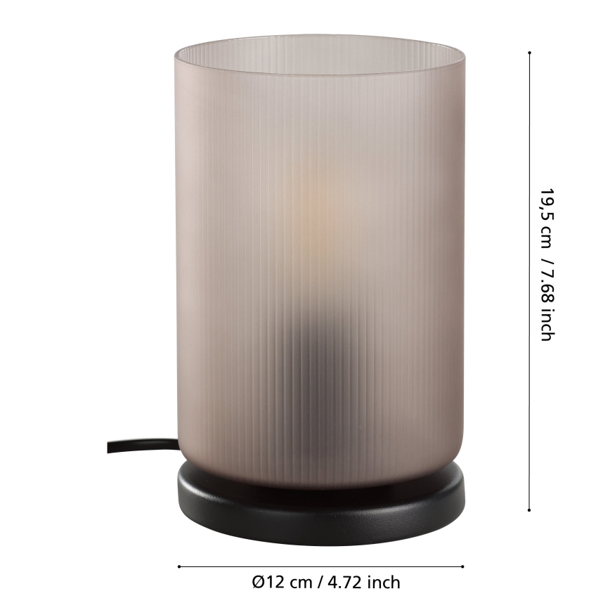 Eglo - Stona lampa 1xE27/40W/230V sivo