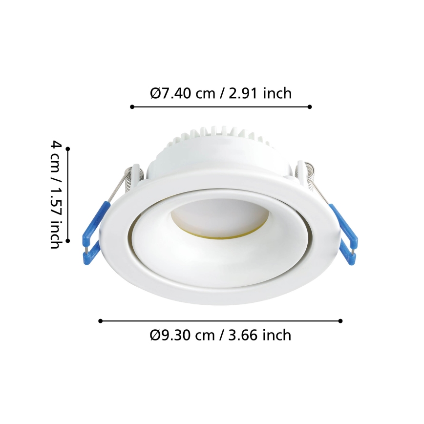 Eglo - LED Prigušivo ugradbeno svetlo LED/4,9W/230V bela