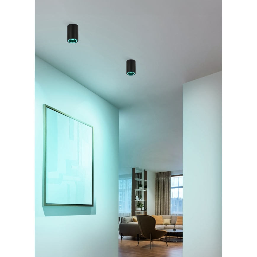 Eglo - LED RGBW Prigušivo reflektorsko svetlo LED/4,9W/230V 2700-6500K crno