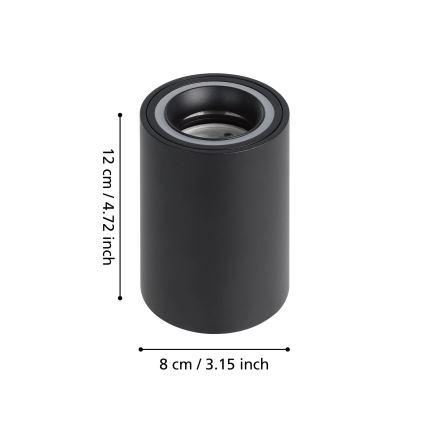 Eglo - LED RGBW Prigušivo reflektorsko svetlo LED/4,9W/230V 2700-6500K crno