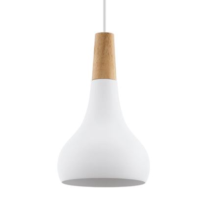 Eglo - Luster na sajli 1xE27/60W/230V pr. 18 cm bela - FSC sertifikovano