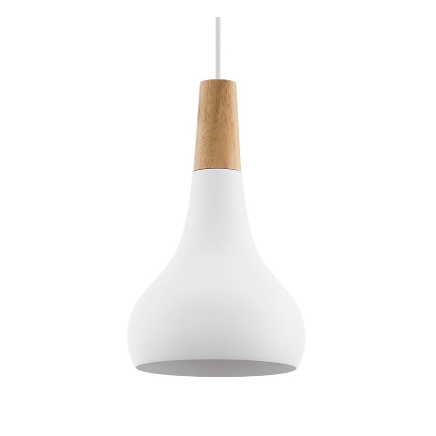 Eglo - Luster na sajli 1xE27/60W/230V pr. 18 cm bela - FSC sertifikovano