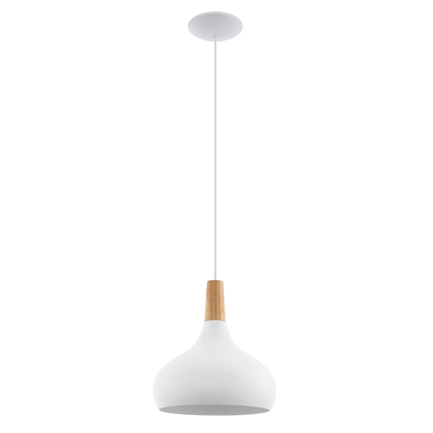 Eglo - Luster na sajli 1xE27/60W/230V pr. 28 cm bela - FSC sertifikovano