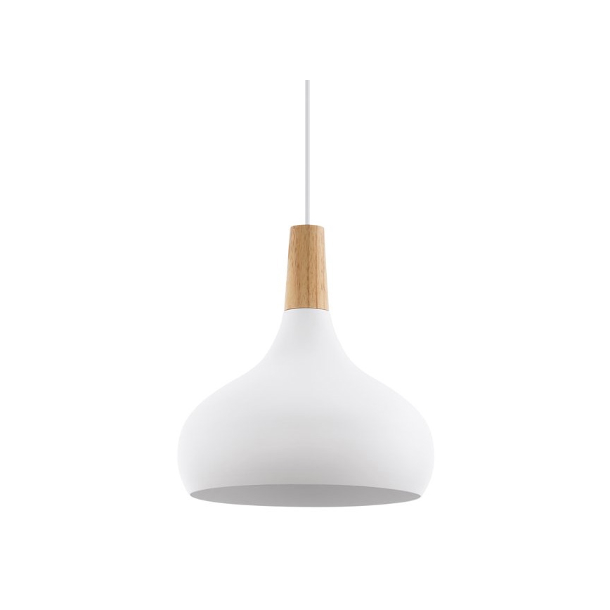 Eglo - Luster na sajli 1xE27/60W/230V pr. 28 cm bela - FSC sertifikovano