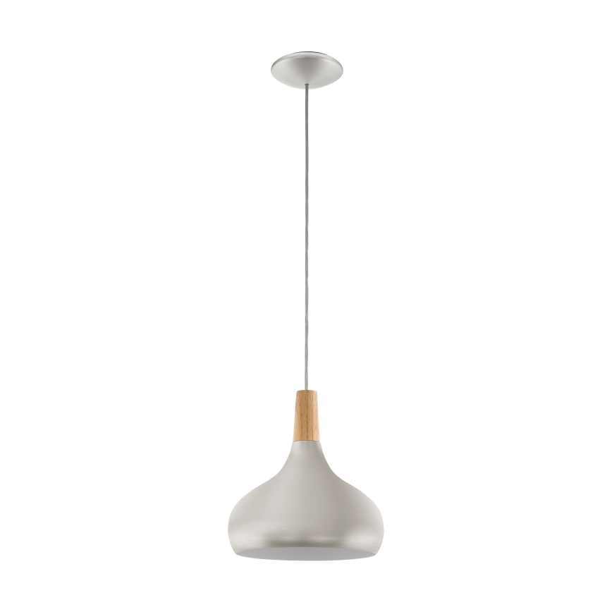 Eglo - Luster na sajli 1xE27/60W/230V pr. 28 cm srebrno - FSC sertifikovano