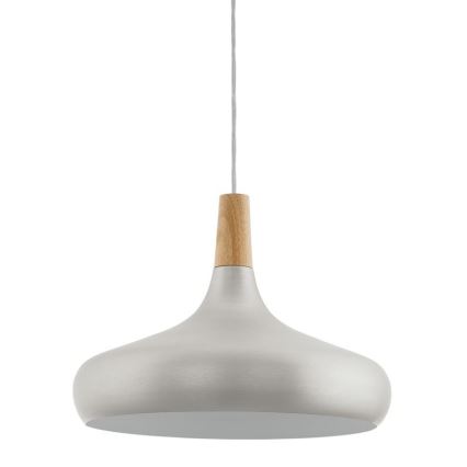 Eglo - Luster na sajli 1xE27/40W/230V pr. 40 cm srebrno - FSC sertifikovano