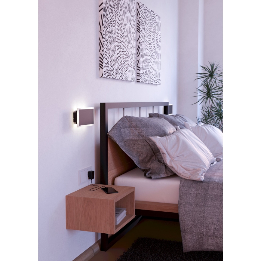 Eglo - LED Zidna lampa LED/12W/230V 3000K 12x23 cm crno
