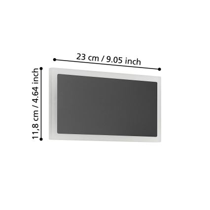 Eglo - LED Zidna lampa LED/12W/230V 3000K 12x23 cm crno