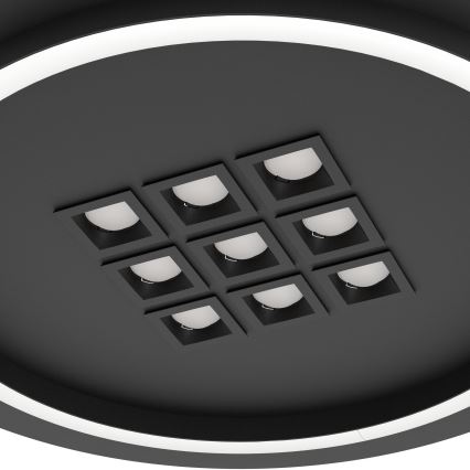 Eglo - LED Prigušiva plafonjera LED/21,4W/230V 2700-6500K crno + Daljinski upravljač