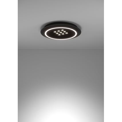 Eglo - LED Prigušiva plafonjera LED/21,4W/230V 2700-6500K crno + Daljinski upravljač