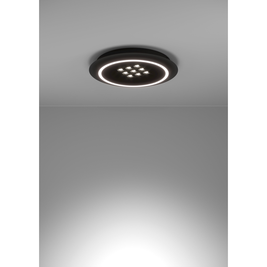 Eglo - LED Prigušiva plafonjera LED/21,4W/230V 2700-6500K crno + Daljinski upravljač