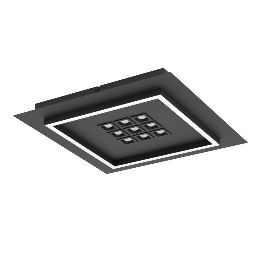Eglo - LED Prigušiva plafonjera LED/21,4W/230V 2700-6500K crno + Daljinski upravljač