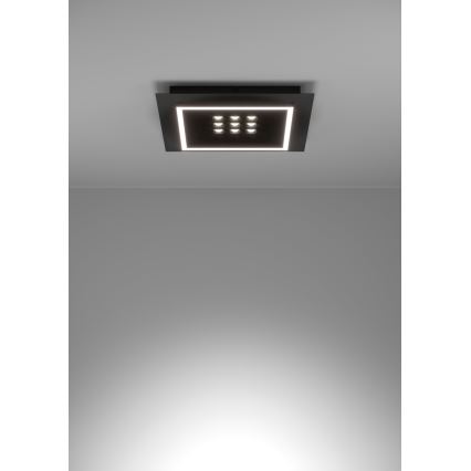 Eglo - LED Prigušiva plafonjera LED/21,4W/230V 2700-6500K crno + Daljinski upravljač