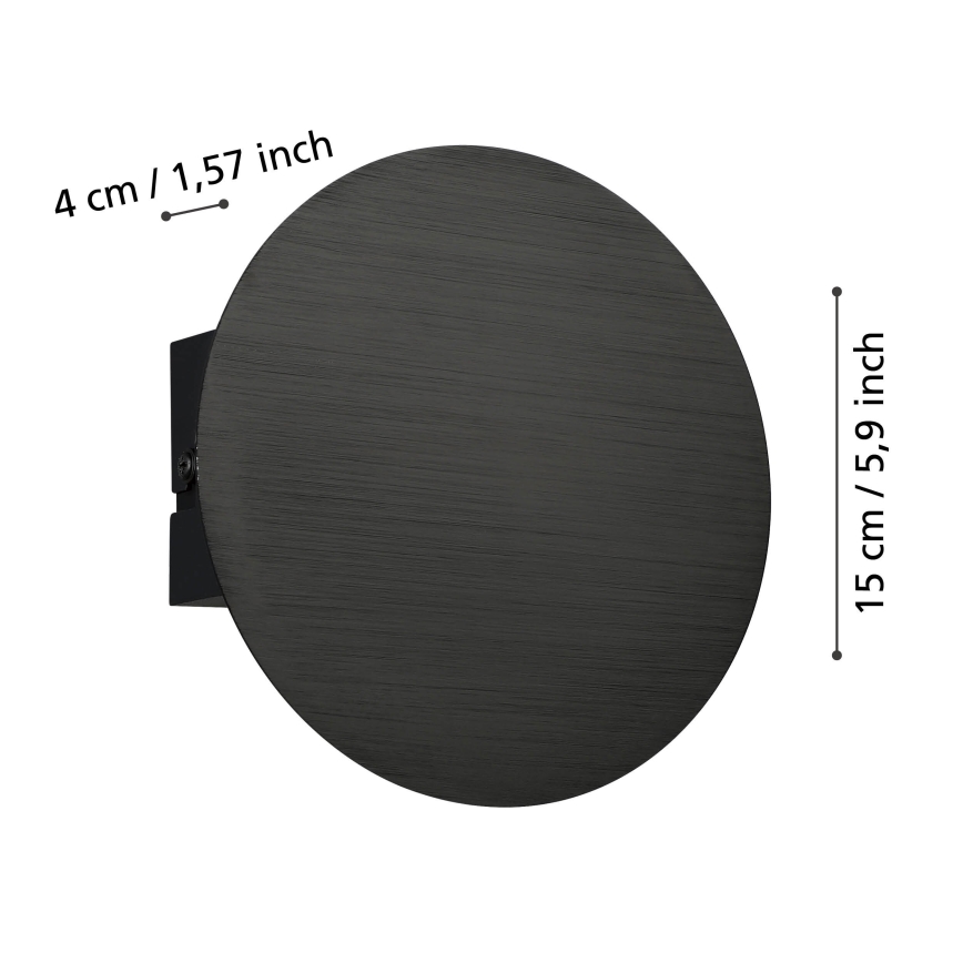 Eglo - LED Zidna lampa LED/4W/230V 3000K crno