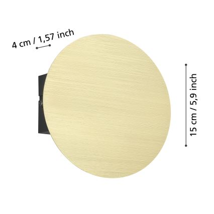 Eglo - LED Zidna lampa LED/4W/230V 3000K zlatna