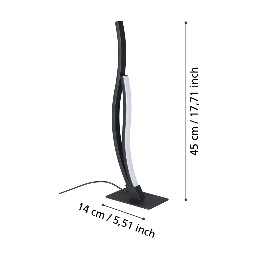 Eglo - LED Stona lampa LED/12W/230V 4000K crno