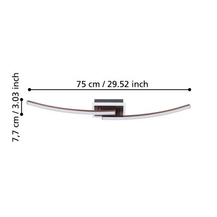 Eglo - LED Plafonjera LED/12W/230V 4000K bakrena
