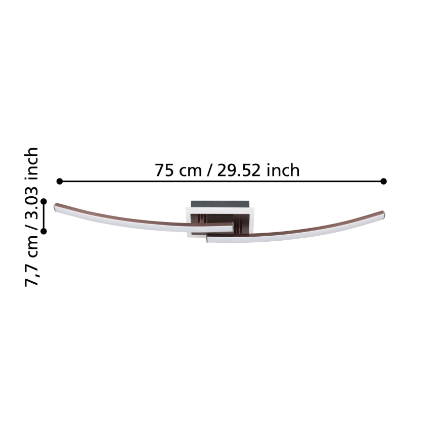 Eglo - LED Plafonjera LED/12W/230V 4000K bakrena