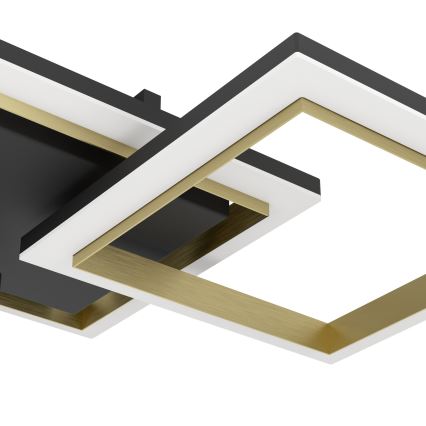 Eglo - LED Prigušiva plafonjera LED/20W/230V 4000K crno/zlatna