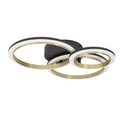 Eglo - LED Prigušiva plafonjera LED/20W/230V 4000K crno/zlatna