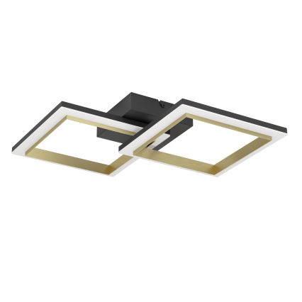 Eglo - LED Prigušiva plafonjera LED/18,4W/230V 4000K crno/zlatna