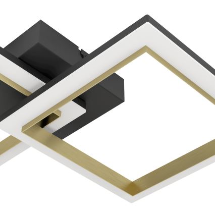 Eglo - LED Prigušiva plafonjera LED/18,4W/230V 4000K crno/zlatna