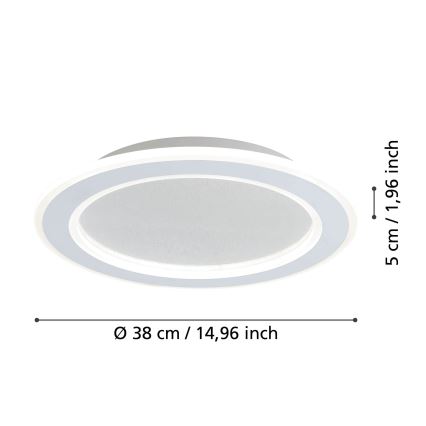 Eglo - LED Prigušiva plafonjera LED/20W/230V 2700-6500K bela + Daljinski upravljač